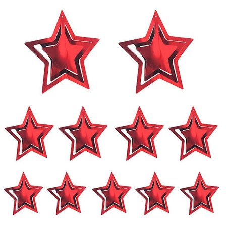 Valentinsdag Stero Femtakket Stjerne Hjerte Sommerfugl Formet Hængende Ornamenter[HK]