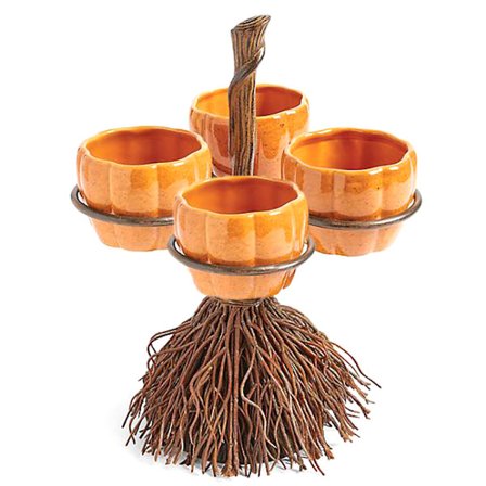 Halloween pumpa Snack skålar Rack Harts Ornament Art Art Craft