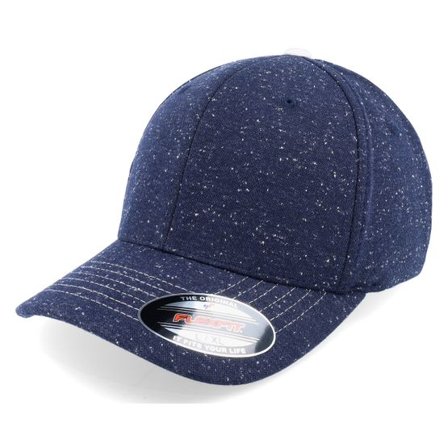 Flexfit - Blå flexfit Keps - Piqué Dots Navy Flexfit @ Hatstore