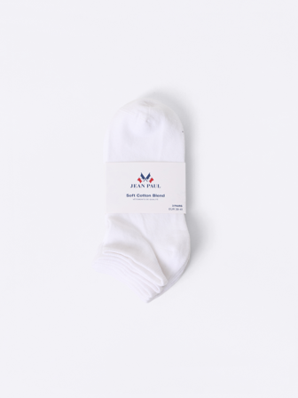 Jean Paul - 3 pk ankelsokker - Dame - Hvit - Undertøy - 36-38