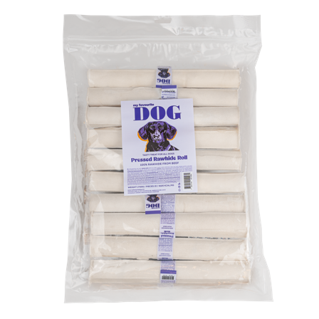 My favourite DOG - Presset råhud tyggerull 25 cm, 10-pakning - Hund - Hundegodbiter & tyggebein - Tyggeruller & tyggepinner - ZOO.no