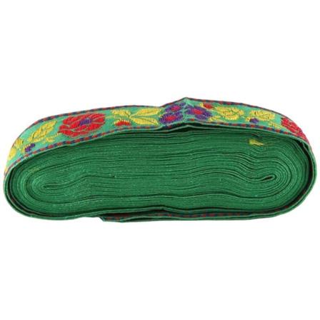 Blomster Jacquard-kant, vevd Jacquard-sy vintage brodert blonderstoff for dekorasjonstrim Stil D
