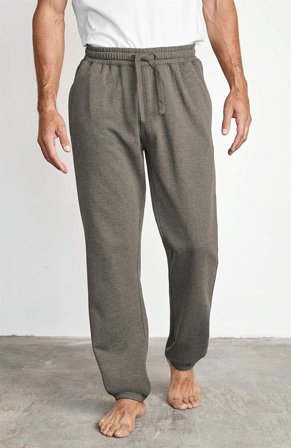Cellbes of Sweden - Sweatshirtbukse med strikk ved benenden i gråmelert for menn i størrelse 3XL