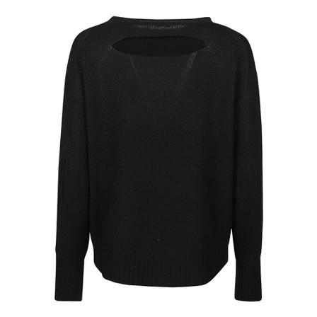 360Cashmere, Round-neck Knitwear Zwart, Dames, Maat:XS