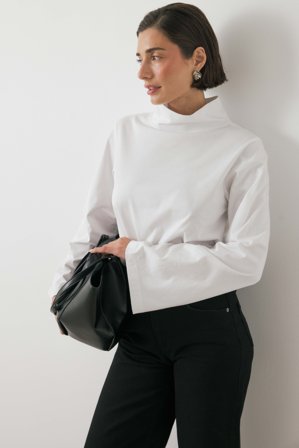 NA-KD Haut épais à col cheminée - - Blanc - M