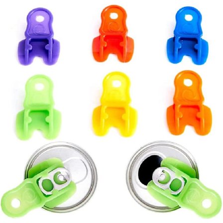 6 stk. manuel nem dåseåbner, fligåbner til Crday Pop, Coke, øl, sodavand, drikkevarer