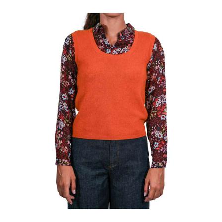 Niu, Sleeveless Knitwear Oranje, Dames, Maat:S