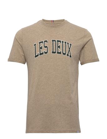 Crane T-Shirt T-shirts Short-sleeved Beige Les Deux