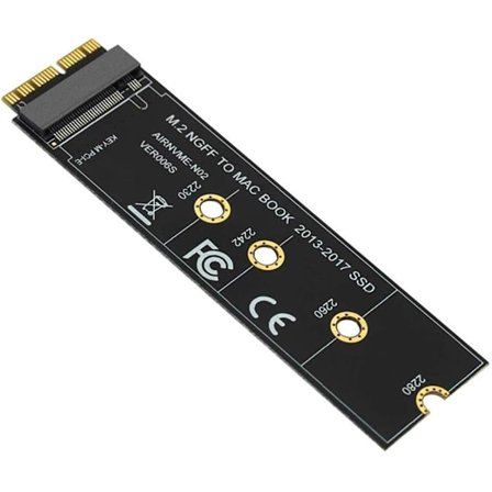 M.2 NVME SSD-konverteradapterkort for oppgradering av MacBook Air (2013-2017)