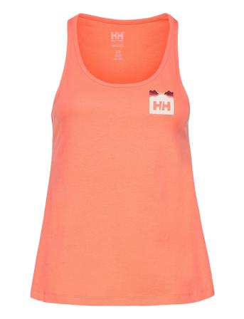 W Nord Graphic Singlet Top Ærmeløs Top Orange Helly Hansen