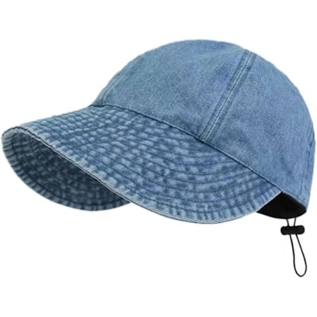 Denim Solhatt för Dam, Lättvikts Fiskarhatt för Vår och Sommar, Designad för att Få Ansiktet att Se Mindre Ut och Ge Solskydd