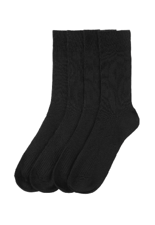 NORVIE Ribbade strumpor, 4-pack Strumpor Svart 41-45