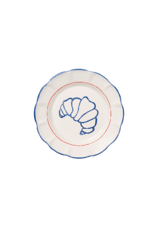 Pick A Poppy Picnic Assiett - 21 Cm Glas & porslin Röd