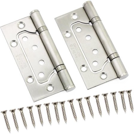 2pcs 4inch Folding Stainless Steel Home Furniture Hardware Door Hinge