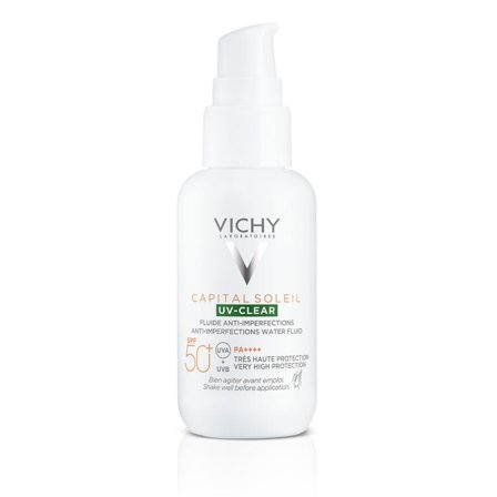 Vichy Capital Soleil UV-Clear solkrem til ansikt SPF 50+ 40 ml