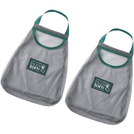 2 stk. grøntsagsnet til opbevaring af grøntsager, frugtnet til ophængning