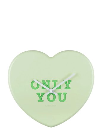 Wall Clock Heart Candy Soft Green Green KARLSSON