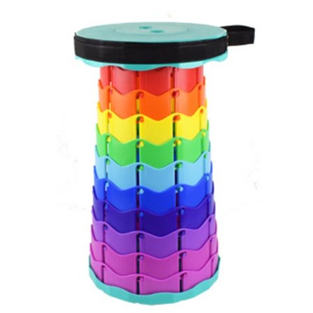 Bærbar teleskopisk sammenleggbar krakk, maksimal belastning 400 catties, egnet for voksne utendørs fiske, fotturer, hagearbeid, reiser, grilling