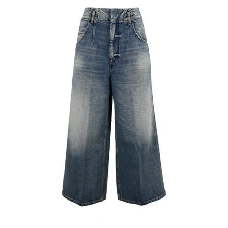 Dondup, Wide Jeans Blauw, Dames, Maat:W27