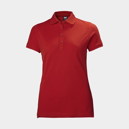Polo Helly Hansen Crew Pique, Alert Red, mujer, Medium