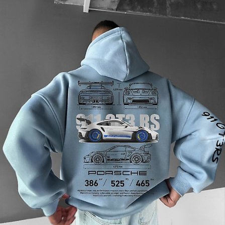 Porsche 911 Hoody Biltrykk Hoodies Unisex