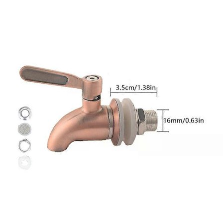 16mm Drikke Dispenser Kran Vinfat Kran Vann Rustfritt Stål Kaffe Juice Kraner Sølv Kran Kjøkkenutstyr 16mm Bronse