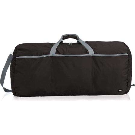 Suuri 98 litran kokoontaitettava duffel-laukku ylälenkillä - 50lb/22.7kg kapasiteetti, musta Svart XL