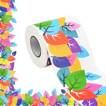 Dekorativa kantklistermärken, bladkantklistermärke vattentät färgglad dekoration för anslagstavla krittavla skolsal (blad)