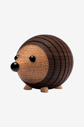 Spring Copenhagen - Trä Dekoration Stick Igelkott 4,5 cm - Brun - Dekoration - Från Homeroom