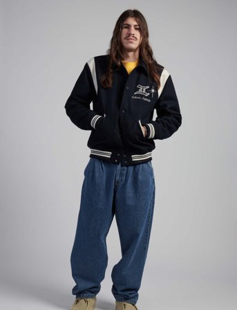 Edwin Campus Jacket-Sky Captain - Black - XL