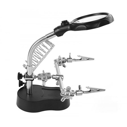 Hjælpende hænder lodning - LED-lys skrivebordsforstørrelsesglas med