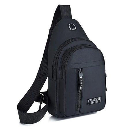 1 Stk Brystveske Messenger Bag SORT-UTEN USB SORT-UTEN USB