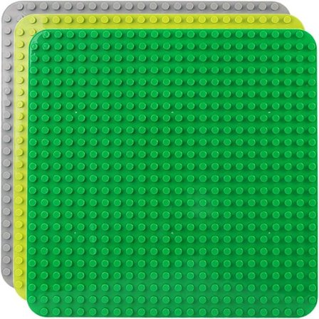 Stor Byggeplate Kompatibel med Duplo-plater, Stor Baseplate, 38*38 cm Platesett for Kreativ Lek, Pedagogiske Leker