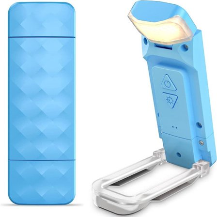 Bok Leselys LED Nattlys BLÅTT