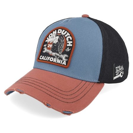 Von Dutch - Blu trucker Cappellino - Patch Black/Blue/Red A-Frame Trucker @ Hatstore
