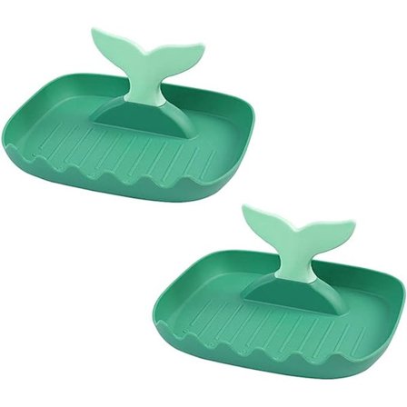 2 stk Søte Skedestøtter Hval Fiskehale Spleisegaffel Stativ Holder Supeskedestøtter Potte Lopp Organizer Utstyr Bestikk Stativ Snackfat Gryter Panner 