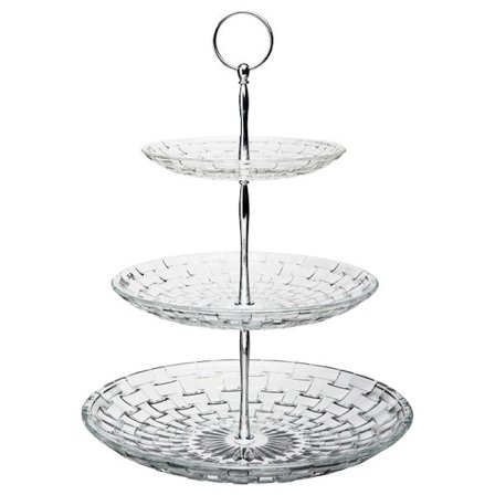 Dorre Kakfat Glitter 3-våningar Glas