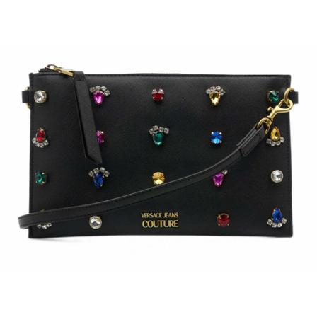 Versace Jeans Couture Clutch Taske with Rhinestones Sort, Dame, Størrelse: ONE Size