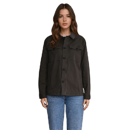 TeeShoppen Twill Overshirt Blusar Dam Grön L