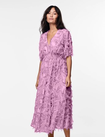 YAS Yaspazylla 2/4 Midi Dress - Show - Pink - 36