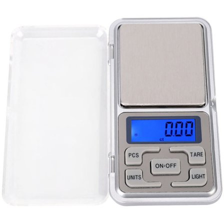 0,01 g Hög precision Bärbar Mini Digital Fickvåg Bakgrundsbelyst Elektronisk Matvåg (500 g)