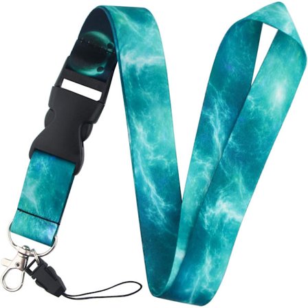 Nackband för Nycklar, Nyckelring ID-Kortshållare Akvamarin Stjärnor