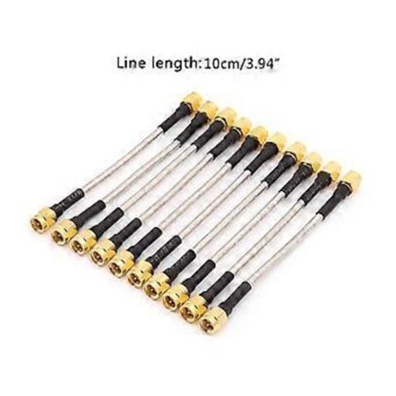 10st SMA Hane Till SMA Hane RG402 Pigtail Kabel 10cm Halvstyv Koaxialkontakt