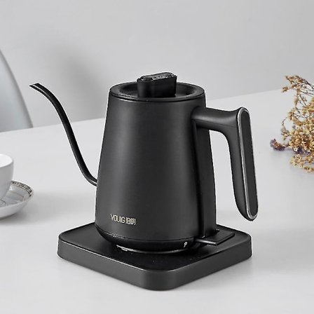 Elektrisk kaffekande i rustfrit stål med svanehals