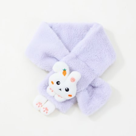 En mjuk och varm stickad halsduk med en söt kanindesign, perfekt för att hålla nacken varm under vintern, vilket ger Win [DB]