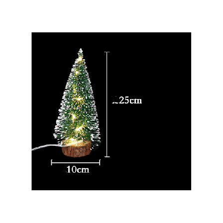 Cedar Green Mini Juletre LED Hvit Lys Furu Nåler Chris