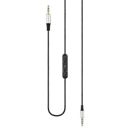 Ersättningsljudkabel för Bowers & Wilkins P5 P7, med fjärrkontroll/mikrofon