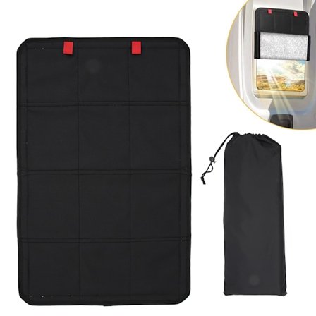 Fällbar fönstergardin för husbilsdörr, mörkläggningsgardin för husbil, 25,2 x 16,1 tum