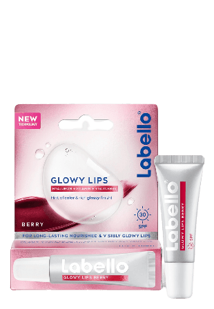 Labello Läppbalsam Glowy Lips Berry Tinted SPF30 10 ml Läppvård Dam Röd