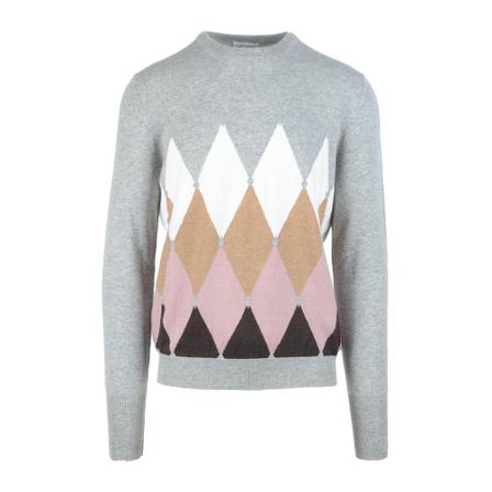 Ballantyne Round-neck Strik Grå, Herre Strik